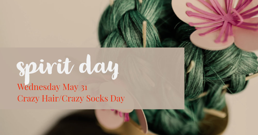 Spirit Day - Crazy Hair/Crazy Socks Day 