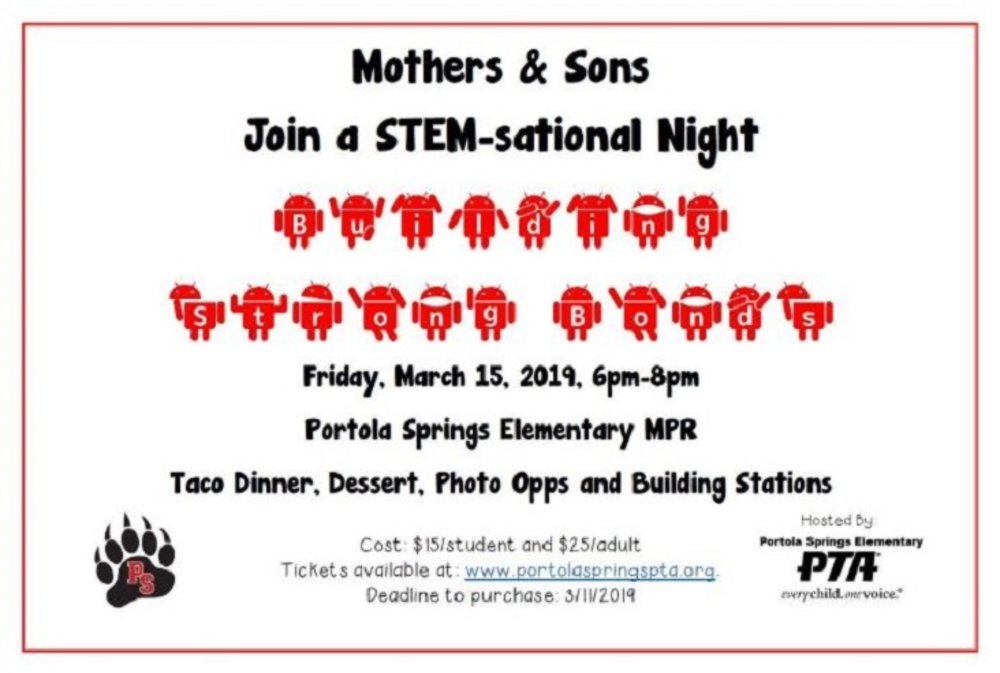 Mother Son Event Flyer