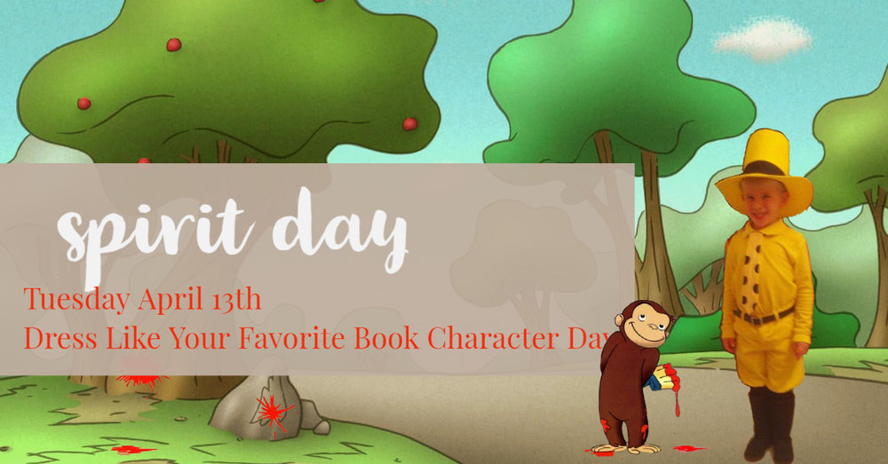 Spirit Day - Dress like Your Favorite Book Character Day April 13th