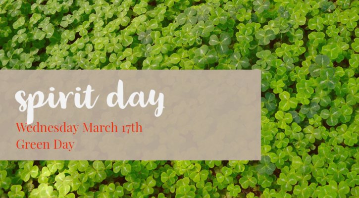 Spirit Day - Green Day Wednesday March 17th