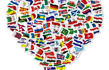 Heart with flags