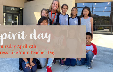 Spirit Day - Dress like Your Teacher Day Thursday April 15