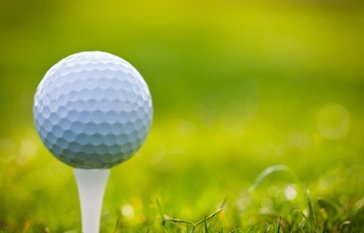 Golf ball on tee