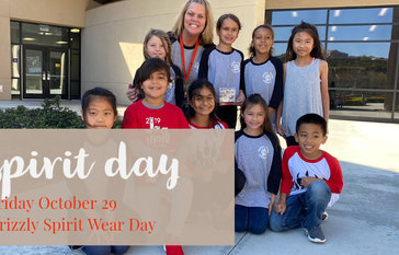 Spirit Day - Grizzly Spirit Wear Day October 29