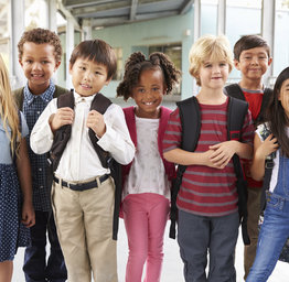 smiling diverse kids