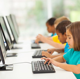 students on computer